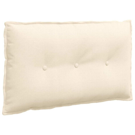 vidaXL Rugkussen Crème 80 x 50 cm Cordstof afbeelding2 - 1