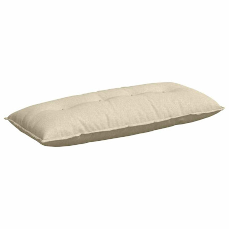 vidaXL Rugkussen Crème 120 x 19 x 50 cm Stof afbeelding2 - 1