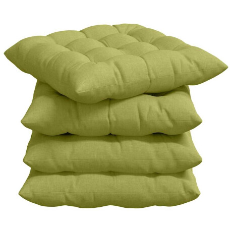 vidaXL Zitkussens 4 pcs Lichtgroen 40 x 40 x 6 cm Stof afbeelding2 - 1