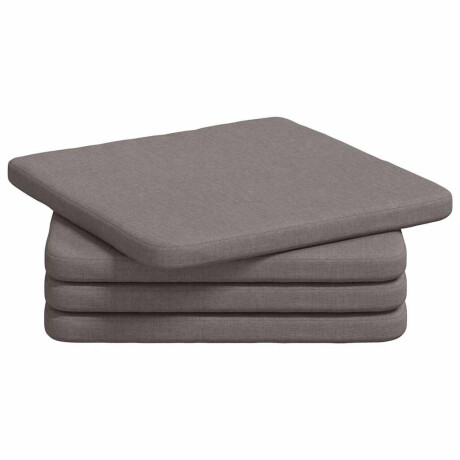 vidaXL Zitkussens 4 pcs Taupe 40 x 40 x 3 cm Stof afbeelding2 - 1