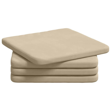 vidaXL Zitkussens 4 pcs Crème 40 x 40 x 3 cm Microvezel Stof afbeelding2 - 1