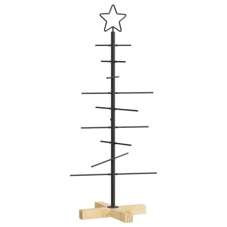 vidaXL Metalen kerstboom met standaard Zwart 89 cm Poedergecoat staal afbeelding2 - 1
