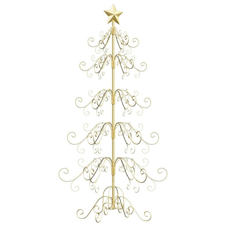 vidaXL Metalen kerstboom met standaard Goud 150 cm Poedergecoat staal afbeelding2 - 1