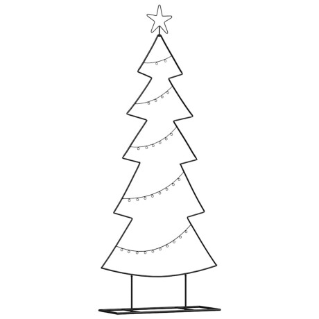 vidaXL Metalen kerstboom met standaard Zwart 150 cm Staal afbeelding2 - 1