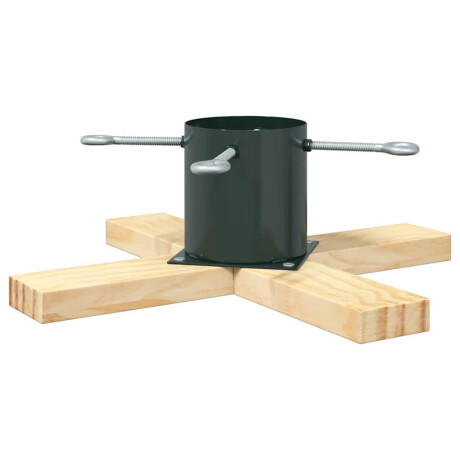 vidaXL Kerstboomstandaard Groen 50 x 50 x 16 cm Massief grenenhout afbeelding2 - 1