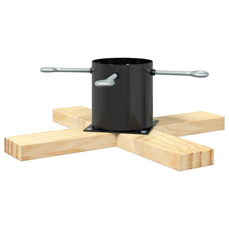 vidaXL Kerstboomstandaard Zwart 50 x 50 x 16 cm Massief grenenhout afbeelding2 - 1