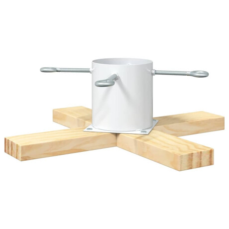 vidaXL Kerstboomstandaard 1.73 Wit 50 x 50 x 16 cm Massief grenenhout afbeelding2 - 1