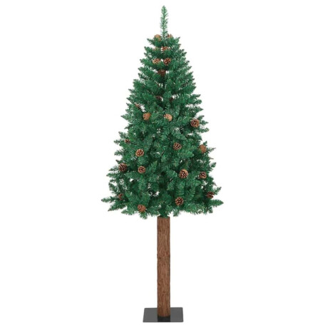 vidaXL Slanke Kerstboom Groen 72 x 72 x 180 cm PVC afbeelding2 - 1