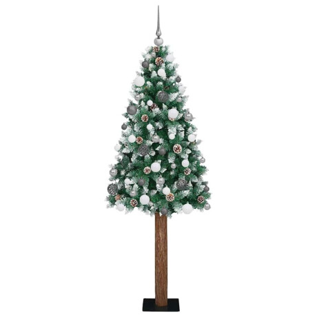 vidaXL Slanke Kerstboom Groen 72 x 72 x 180 cm PVC afbeelding2 - 1