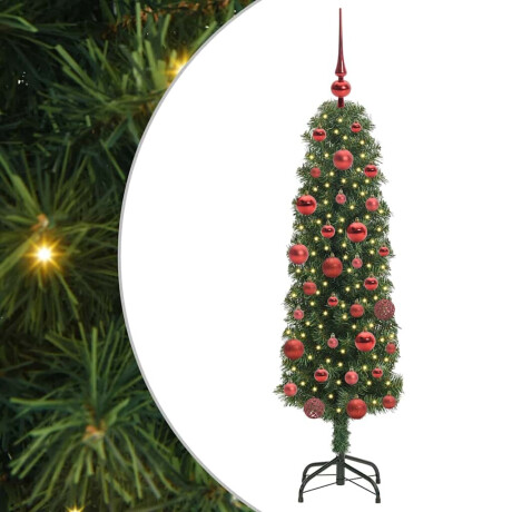 vidaXL Kunstkerstboom Groen 150 cm PVC en Staal en Kunststof afbeelding2 - 1
