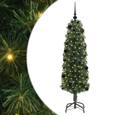 vidaXL Kunstkerstboom Groen 150 cm PVC en Staal en Kunststof afbeelding2 - 1