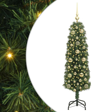 vidaXL Kunstkerstboom Groen 150 cm PVC en Staal en Kunststof afbeelding2 - 1