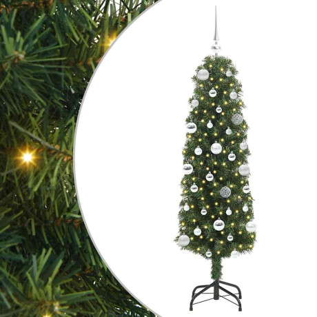 vidaXL Kunstkerstboom Groen 150 cm PVC en Staal en Kunststof afbeelding2 - 1