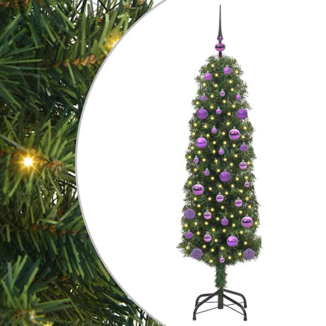 vidaXL Kunstkerstboom Groen 150 cm PVC en Staal en Kunststof afbeelding2 - 1