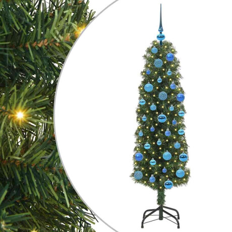 vidaXL Kunstkerstboom Groen 150 cm PVC en Staal en Kunststof afbeelding2 - 1