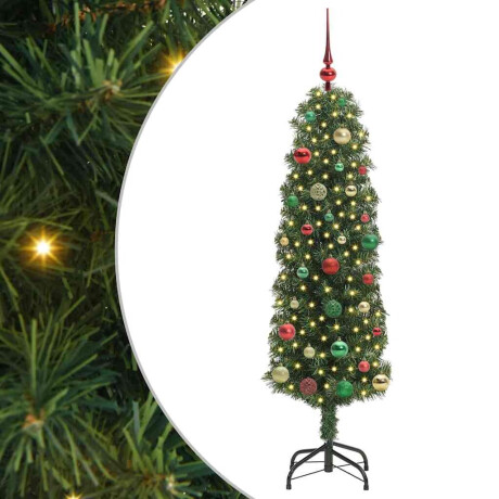vidaXL Kunstkerstboom Groen 150 cm PVC en Staal en Kunststof afbeelding2 - 1