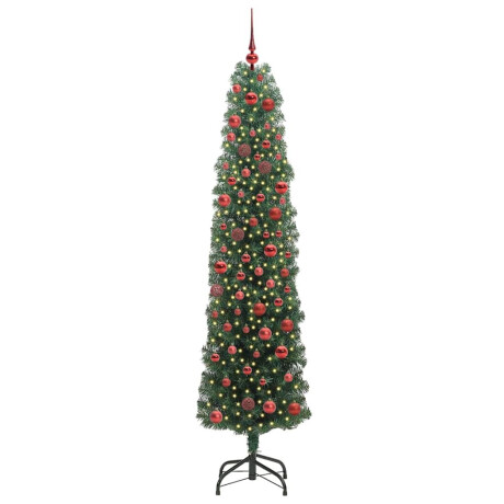 vidaXL Kunstkerstboom Groen 180 cm PVC en Staal en Kunststof afbeelding2 - 1