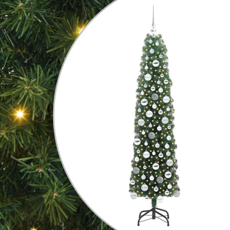 vidaXL Kunstkerstboom Groen 180 cm PVC en Staal en Kunststof afbeelding2 - 1