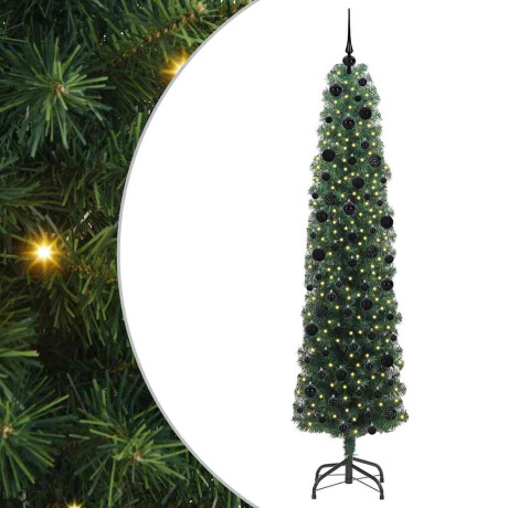 vidaXL Kunstkerstboom Groen 240 cm PVC en Staal en Kunststof afbeelding2 - 1