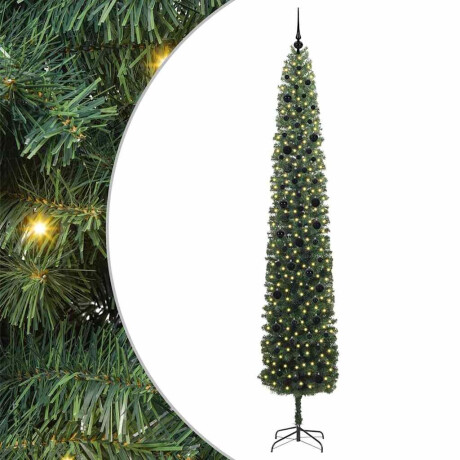vidaXL Kunstkerstboom Groen 270 cm PVC en Staal en Kunststof afbeelding2 - 1