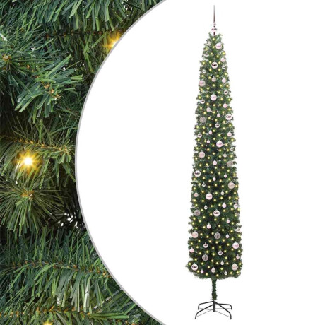 vidaXL Kunstkerstboom Groen 270 cm PVC en Staal en Kunststof afbeelding2 - 1