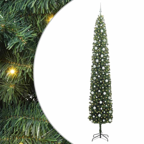 vidaXL Kunstkerstboom Groen 270 cm PVC en Staal en Kunststof afbeelding2 - 1