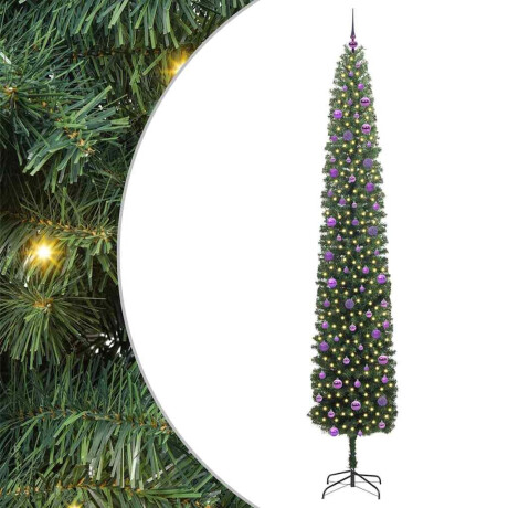 vidaXL Kunstkerstboom Groen 270 cm PVC en Staal en Kunststof afbeelding2 - 1