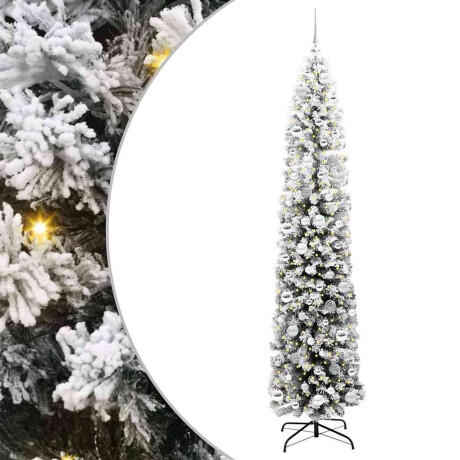 vidaXL Kunstkerstboom Groen 210 cm PVC en Staal en Kunststof afbeelding2 - 1