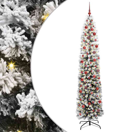 vidaXL Kunstkerstboom Groen 240 cm PVC en Staal en Kunststof afbeelding2 - 1