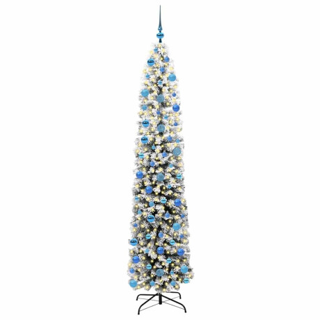 vidaXL Kunstkerstboom Groen 240 cm PVC en Staal en Kunststof afbeelding2 - 1