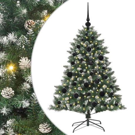 vidaXL Kunstkerstboom Groen 85 x 85 x 120 cm PVC en Plastic en Staal afbeelding2 - 1