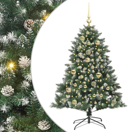 vidaXL Kunstkerstboom Groen 85 x 85 x 120 cm PVC en Plastic en Staal afbeelding2 - 1
