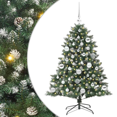 vidaXL Kunstkerstboom Groen 85 x 85 x 120 cm PVC en Plastic en Staal afbeelding2 - 1