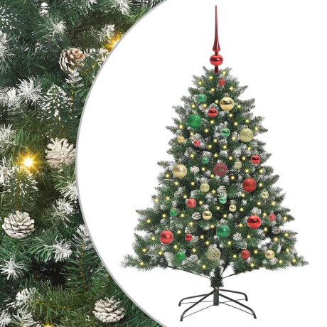 vidaXL Kunstkerstboom Groen 85 x 85 x 120 cm PVC en Plastic en Staal afbeelding2 - 1
