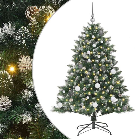 vidaXL Kunstkerstboom with Decorative String Lights Groen 150 cm PVC afbeelding2 - 1