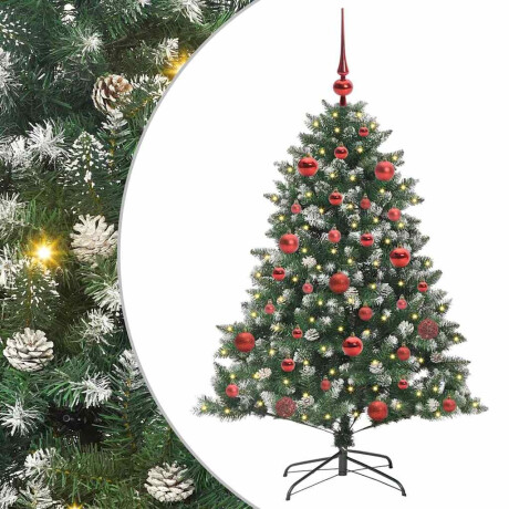 vidaXL Kunstkerstboom Groen 105 x 105 x 150 cm PVC en Plastic en Staal afbeelding2 - 1