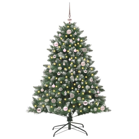vidaXL Kunstkerstboom Groen 105 x 105 x 150 cm PVC en Plastic en Staal afbeelding2 - 1