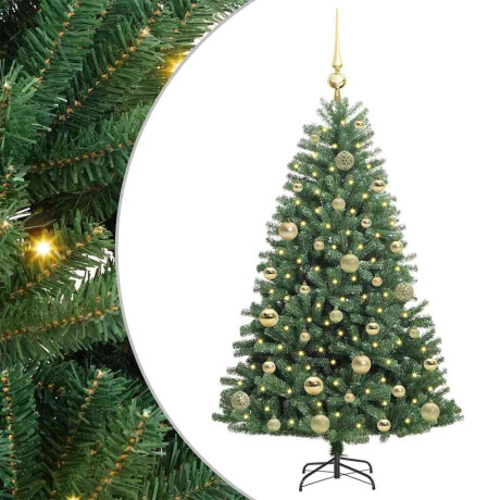 vidaXL Kunstmatige Inklapbare Kerstboom Groen 120 cm PVC en Metaal afbeelding2 - 1