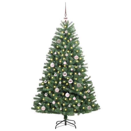 vidaXL Kunstmatige Inklapbare Kerstboom Groen 150 cm PVC en Metaal afbeelding2 - 1