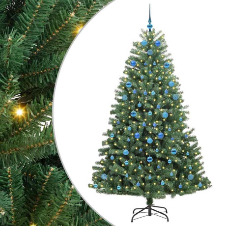 vidaXL Kunstmatige Inklapbare Kerstboom Groen 210 cm PVC en Metaal afbeelding2 - 1
