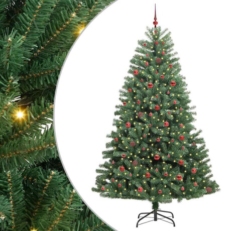 vidaXL Kunstmatige Inklapbare Kerstboom Groen 240 cm PVC en Metaal afbeelding2 - 1