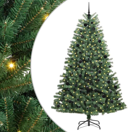 vidaXL Kunstmatige Inklapbare Kerstboom Groen 240 cm PVC en Metaal afbeelding2 - 1