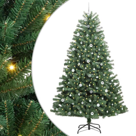 vidaXL Kunstmatige Inklapbare Kerstboom Groen 240 cm PVC en Metaal afbeelding2 - 1