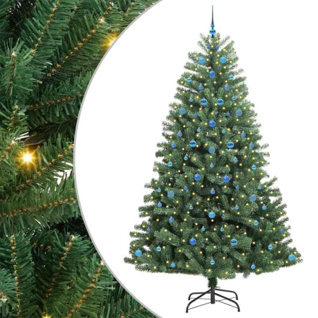vidaXL Kunstmatige Inklapbare Kerstboom Groen 240 cm PVC en Metaal afbeelding2 - 1