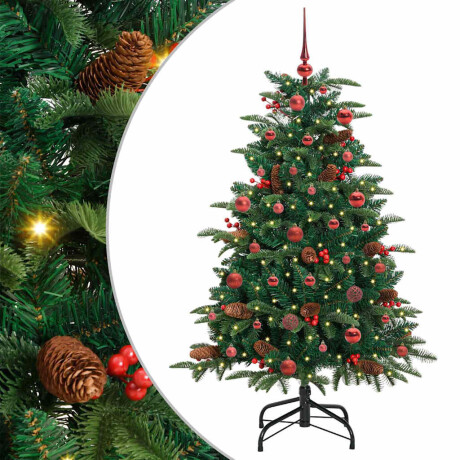 vidaXL Kunstkerstboom Groen 150 cm PVC en Metaal en Plastic afbeelding2 - 1
