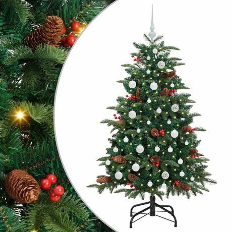 vidaXL Kunstkerstboom Groen 150 cm PVC en Metaal en Plastic afbeelding2 - 1