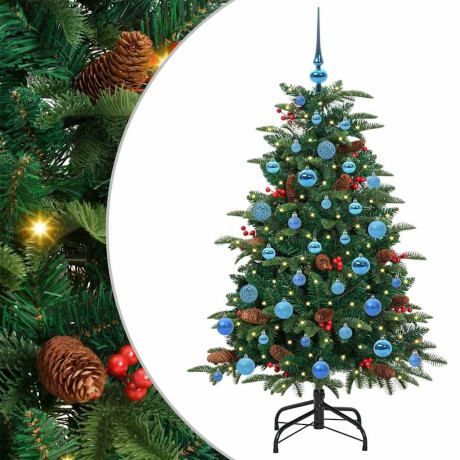 vidaXL Kunstkerstboom Groen 150 cm PVC en Metaal en Plastic afbeelding2 - 1