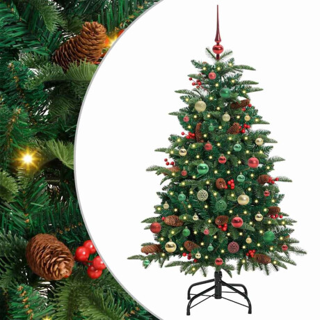vidaXL Kunstkerstboom Groen 150 cm PVC en Metaal en Plastic afbeelding2 - 1