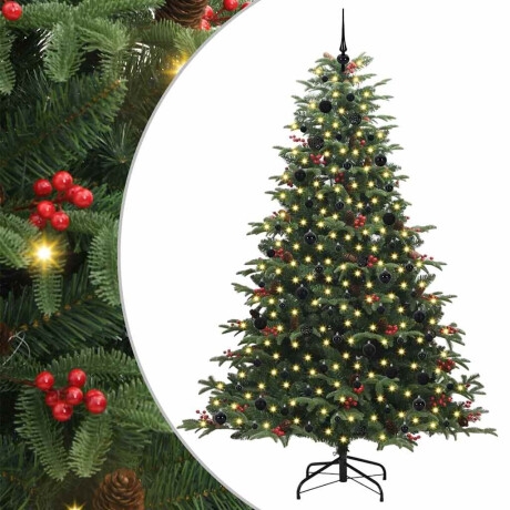 vidaXL Kunstkerstboom Groen 240 cm PVC en Metaal en Plastic afbeelding2 - 1