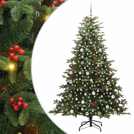 vidaXL Kunstkerstboom Groen 240 cm PVC en Metaal en Plastic afbeelding2 - 1